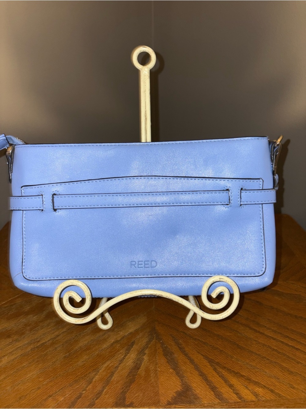 Reed Krakoff Atlantique Blue Belted Front Pocket Wristlet - Picture 5 of 9
